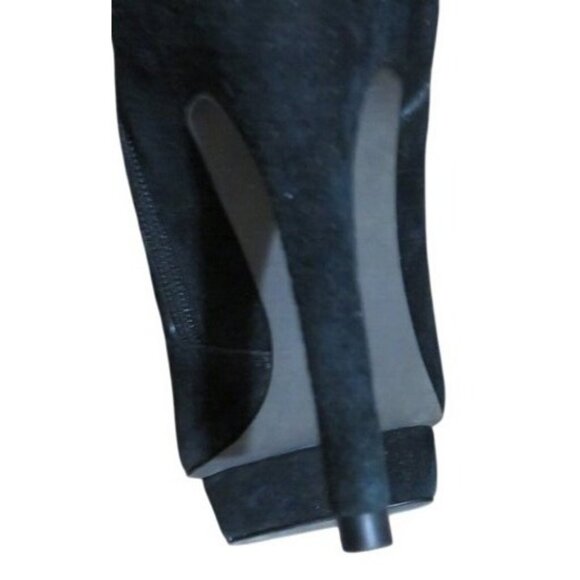 Tory Burch Cidnay Black Suede Leather Platform Ankle Booties Boots size 8.5 - Picture 10 of 12